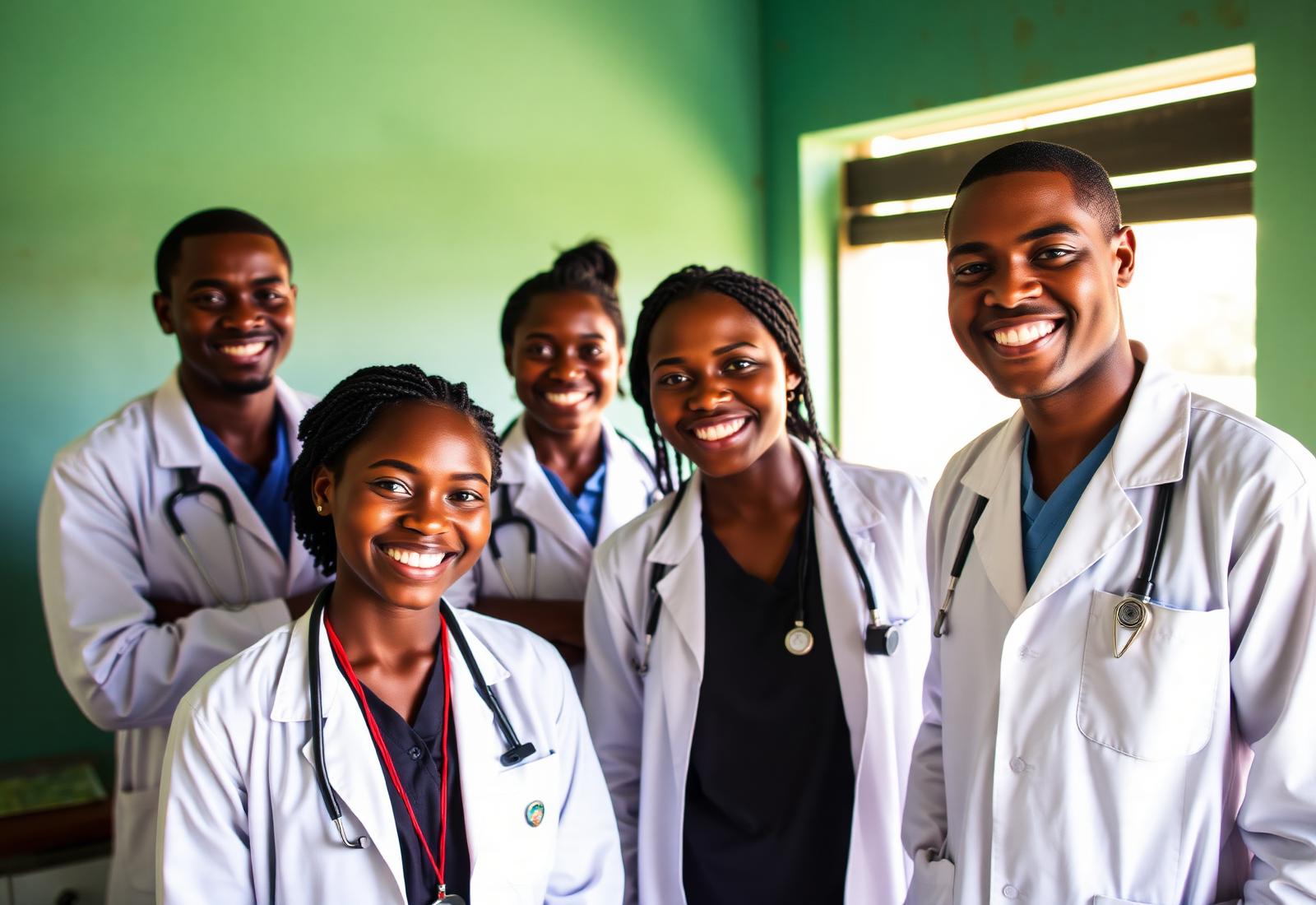 BAMSA medical students at a community outreach