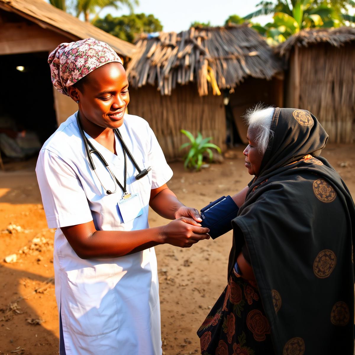 BAMSA volunteer at a rural outreach